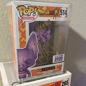 Autographed Beerus Funko Pop! Dragon Ball Super Beerus 2020 Funimation Exclusive